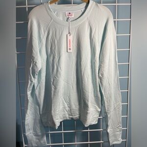Sundry Slightly Cropped Sweatshirt Size 3 (L) Cozy Loungewear Light Blue